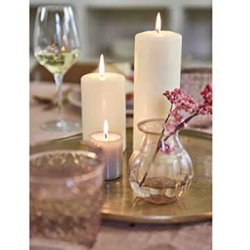 BOLSIUS 6 Ivory Pillar Candles Bulk - 3x9 Inches Candle Set - 116+ Hours Clean Burning - No Palm Oil - 0% Animal Fat - Premium European Quality - Unscented Dripless Any Occasion Pillars