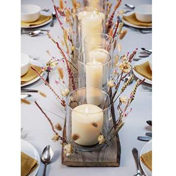 BOLSIUS 6 Ivory Pillar Candles Bulk - 3x9 Inches Candle Set - 116+ Hours Clean Burning - No Palm Oil - 0% Animal Fat - Premium European Quality - Unscented Dripless Any Occasion Pillars