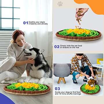 HOPET Snuffle Mat for Dogs - Fun Slow Feeder Play Game