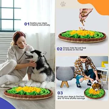 HOPET Snuffle Mat for Dogs - Fun Slow Feeder Play Game