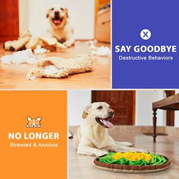 HOPET Snuffle Mat for Dogs - Fun Slow Feeder Play Game