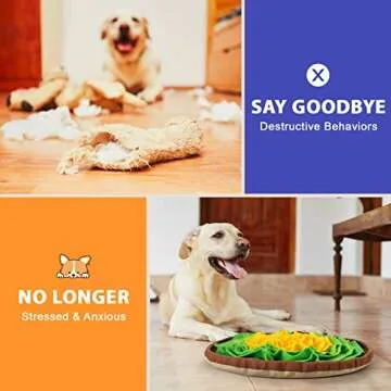 HOPET Snuffle Mat for Dogs - Fun Slow Feeder Play Game