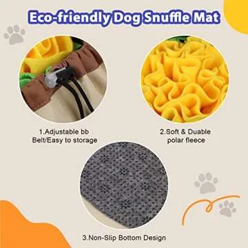 HOPET Snuffle Mat for Dogs - Fun Slow Feeder Play Game