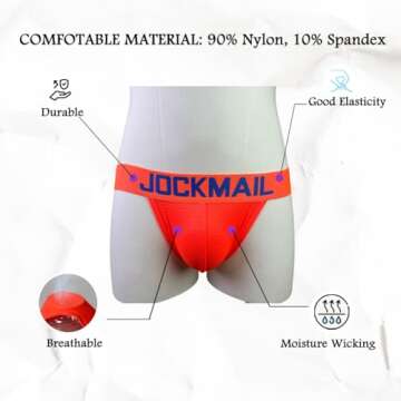 Stylish JOCKMAIL Mens Briefs Jock Strap for All Occasions