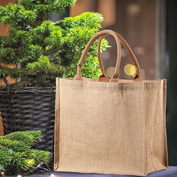 Shappy 10 Pack DIY Burlap Tote Bags for Versatile Gifts