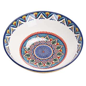 Bico Havana 13 Inch Ceramic Serving Bowl - Elegant & Safe
