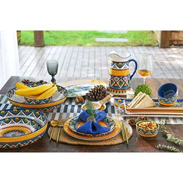 Bico Havana 13 Inch Ceramic Serving Bowl - Elegant & Safe