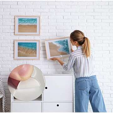 HuhuDo Clear Sticky Tack Adhesive Poster Tacky Putty Removable Round Putty Double-Sided Round No Traces Adhesive Sticke for Festival Decoration（350）