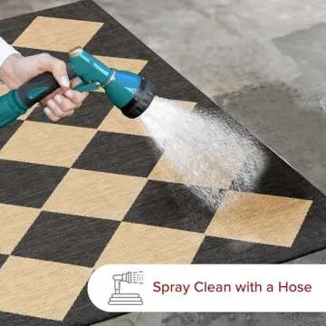 nuLOOM 7' x 9' Outdoor Performance Area Rug, Stain Resistant, Weather Resistant, High Traffic, Patio...