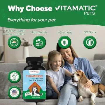 Vitamatic Turmeric for Dogs - 120 Chewable Tablets