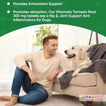 Vitamatic Turmeric for Dogs - 120 Chewable Tablets