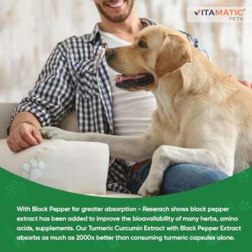 Vitamatic Turmeric for Dogs - 120 Chewable Tablets