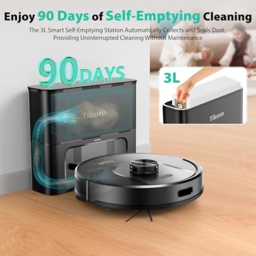 Self-Emptying Smart Robot Vacuum and Mop Tikom L8000 Plus