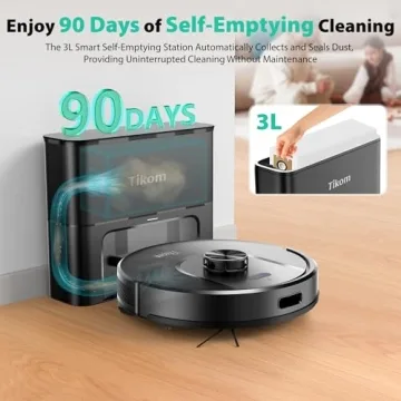 Self-Emptying Smart Robot Vacuum and Mop Tikom L8000 Plus