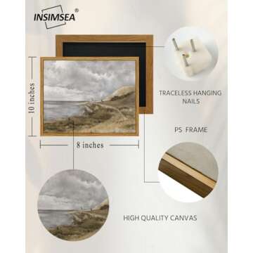 InSimSea Vintage Coastal Landscape Wall Art Decor