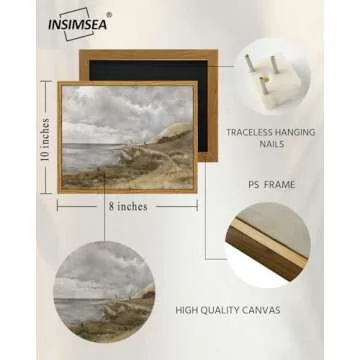 InSimSea Vintage Coastal Landscape Wall Art Decor