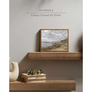 InSimSea Vintage Coastal Landscape Wall Art Decor