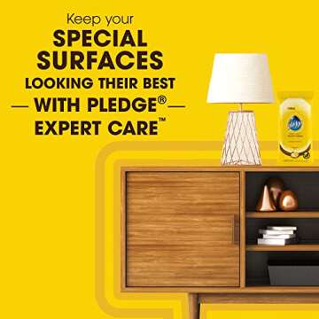 Pledge Expert Care Wood Wipes, Shines and Protects, Removes Fingerprints, Lemon Scent, 24 Count (Pack of 1)