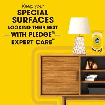 Pledge Wood Wipes Shine & Protect Lemon Scent 24 Count