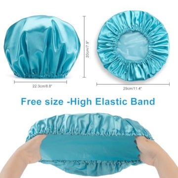 AmazerBath Reusable Shower Caps Pack of 4 for Women