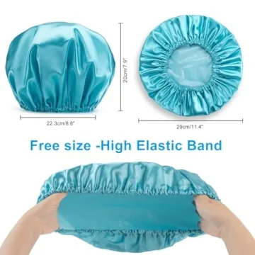 AmazerBath Reusable Shower Caps Pack of 4 for Women