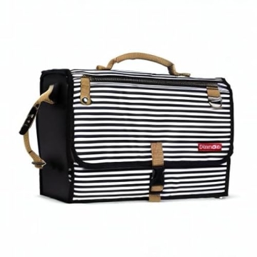 Skip Hop Portable Baby Changing Pad, Pronto, Black & White Stripe