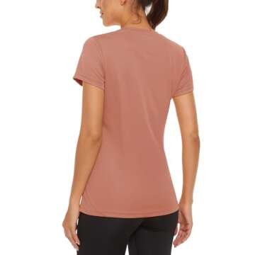 MAGCOMSEN Women's Short Sleeve T-Shirts UPF 50+ Sun Protection Quick Dry Athletic Running Workout Rash Guard Tops