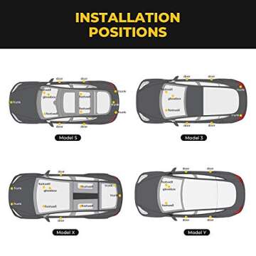 BougeRV for Tesla Interior LED Lights Bulbs Kit, Ultra-Bright Easy-Plug with Prying Tool Tesla Model Accessories Replacement Lights Fit for Tesla Model 3 Model S Model Y Model X (4 Packs White)