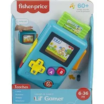 Fisher-Price Baby & Toddler Toy Laugh & Learn Lil’ Gamer Pretend Video Game with Lights & Music for Infants Ages 6+ Months​