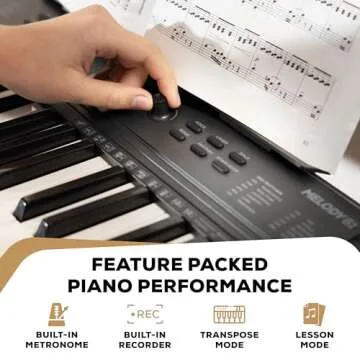 Alesis Melody 61 MK4 Keyboard Piano for Beginners with 61 Keys Speakers, Tablet/Sheet Music Stand, 300 Sounds and Music Lessons