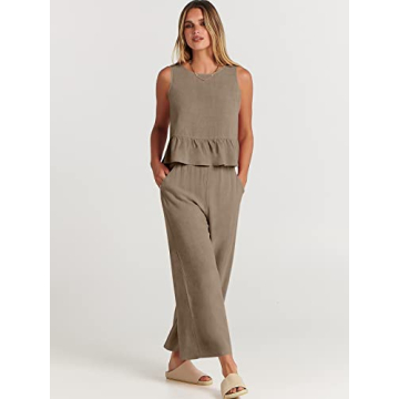 ANRABESS Women Summer 2 Piece Matching Beach Set