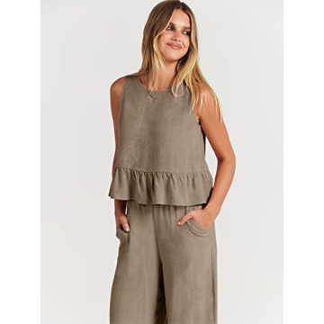 ANRABESS Women Summer 2 Piece Matching Beach Set