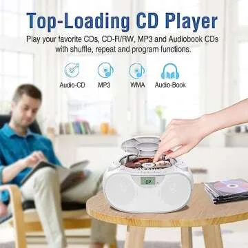 Nextron Portable Stereo Boombox with Bluetooth and CD