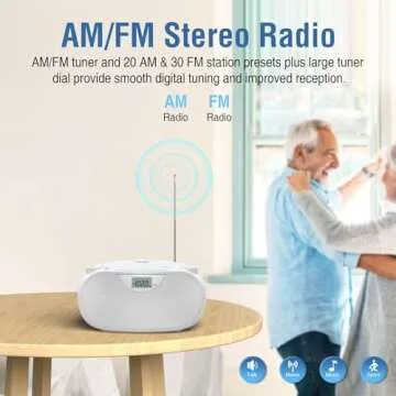 Nextron Portable Stereo Boombox with Bluetooth and CD