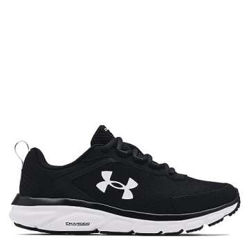 Under Armour Women's Charged Assert 9, Black/White, 8.5 US