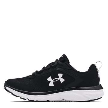 Under Armour Women's Charged Assert 9, Black/White, 8.5 US