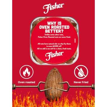 Guilt-free Fisher Oven Roasted Almonds, 24 Ounces