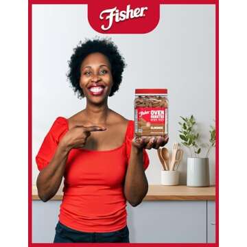 Guilt-free Fisher Oven Roasted Almonds, 24 Ounces