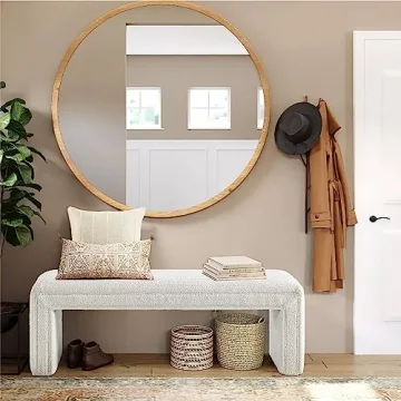 Modern Boucle Fabric Bedroom Bench for Stylish Homes