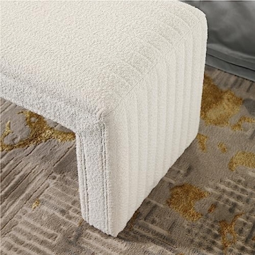 Modern Boucle Fabric Bedroom Bench for Stylish Homes