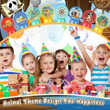 Arrowbash 24 Pcs Pirate Party Favors Bulk Mini Bubble Wands for Kids Toddlers Birthday Party Gifts Outdoors Activity Prizes Halloween Supplies