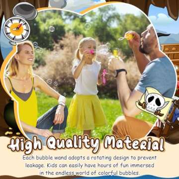 Arrowbash 24 Pcs Pirate Party Favors Bulk Mini Bubble Wands for Kids Toddlers Birthday Party Gifts Outdoors Activity Prizes Halloween Supplies