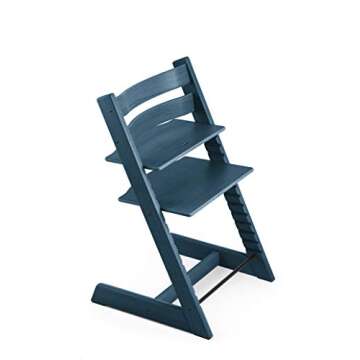 Stokke Beech Wood Ergonomic 2019 Tripp Trapp Chair, Midnight Blue