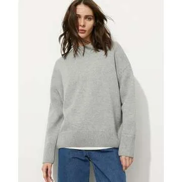 Women's Lightweight Soft Crewneck Oversized Cozy Sweater