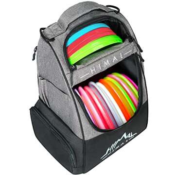 HIMAL Disc Golf Bag - Durable Backpack for 22+ Discs