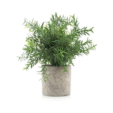 Velener Artificial Potted Rosemary Plants - Rustic Farmhouse Topiary Shrubs for Decoration Centerpie...