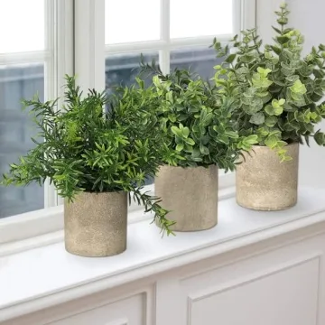 Velener Rustic Artificial Potted Rosemary Plants for Home
