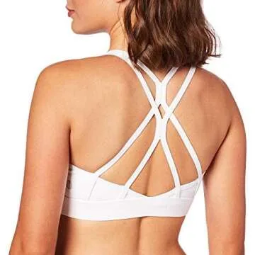 RUNNING GIRL Strappy Sports Bra with Crisscross Back for Women