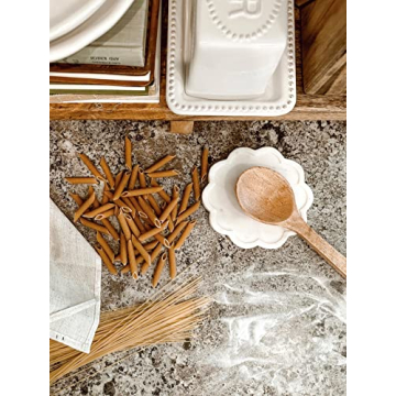 Mud Pie Spoon Rest Set with Marble and Wood Design