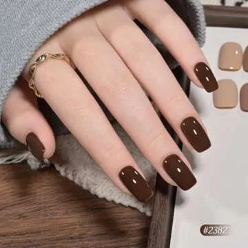 GAOY Gel Nail Polish, Brown Caramel Nude Red Gel Polish Kit for Salon Manicure and Nail Art DIY at Home